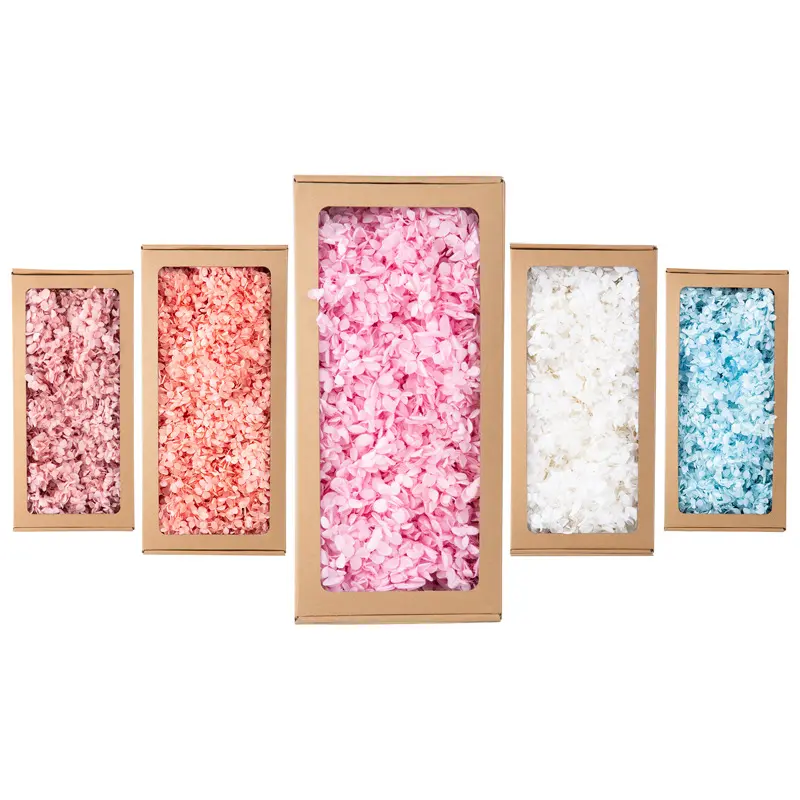 Boxed wood hydrangea eternal flowers 100g