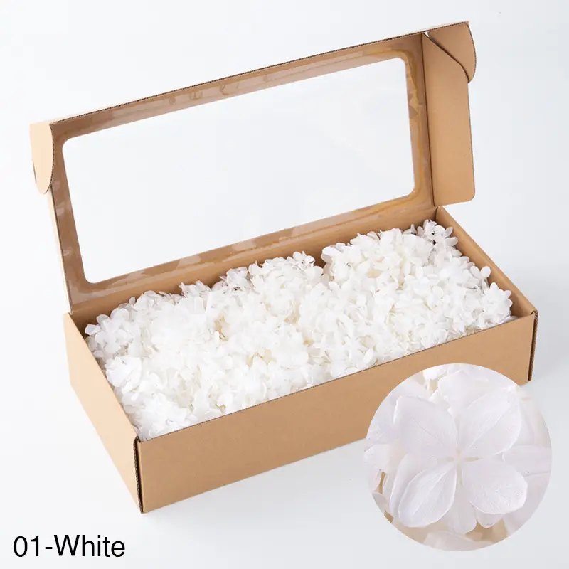 Boxed wood hydrangea eternal flowers 100g