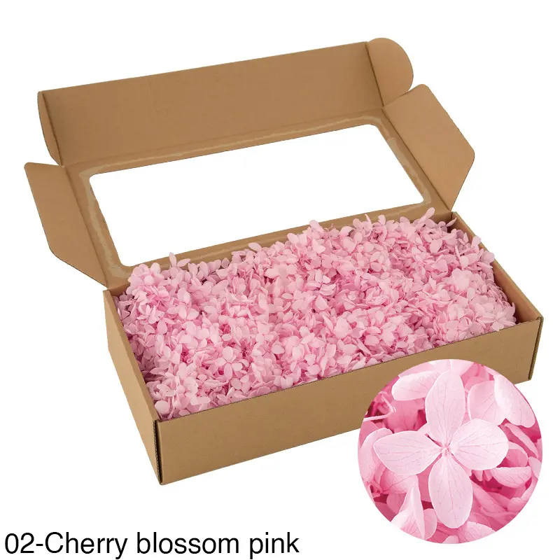 Boxed wood hydrangea eternal flowers 100g