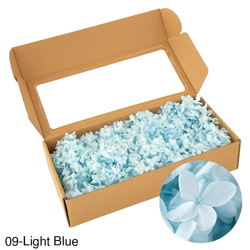 Boxed wood hydrangea eternal flowers 100g