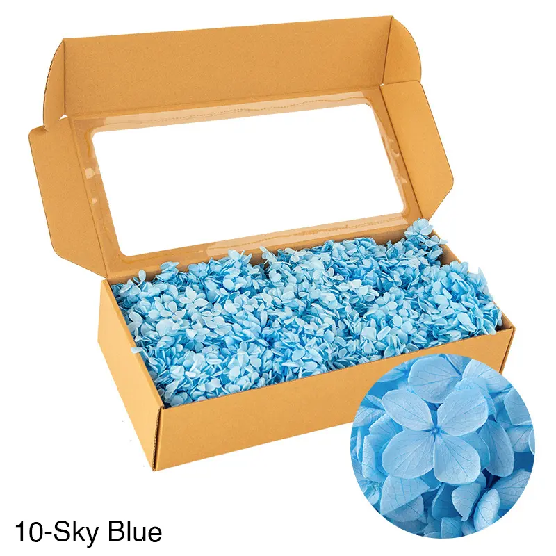 Boxed wood hydrangea eternal flowers 100g