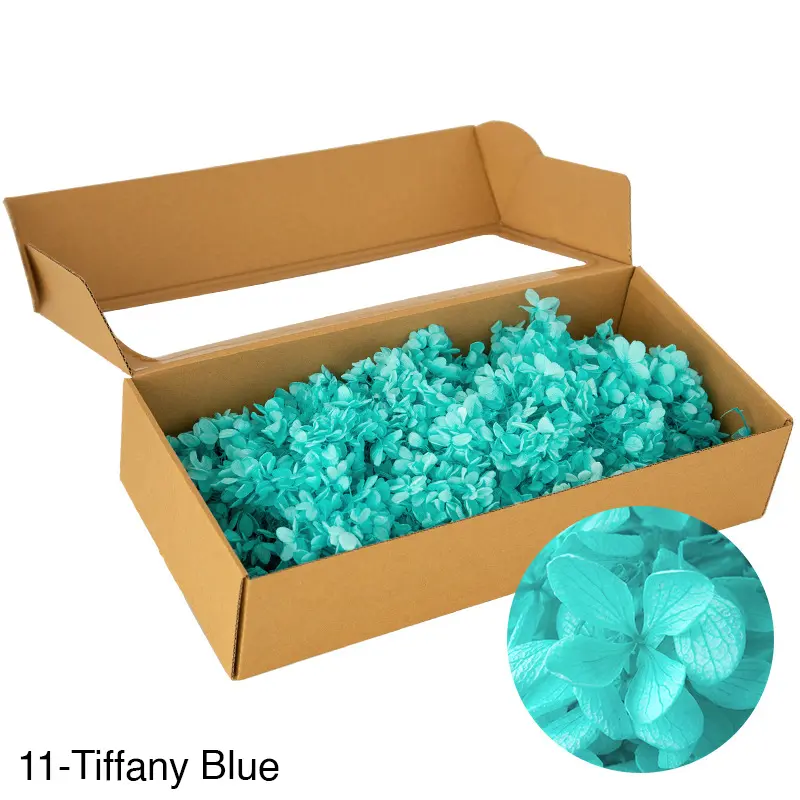 Boxed wood hydrangea eternal flowers 100g