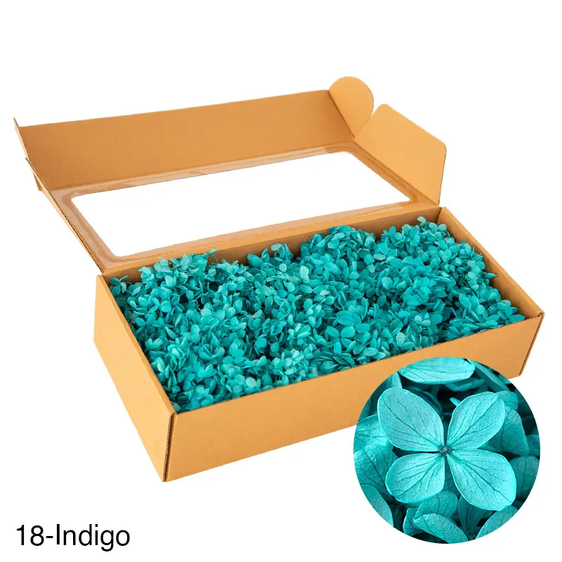 Boxed wood hydrangea eternal flowers 100g