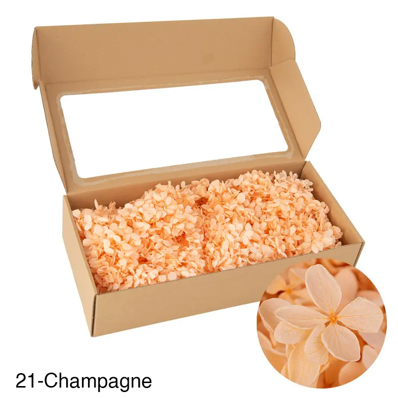 Boxed wood hydrangea eternal flowers 100g