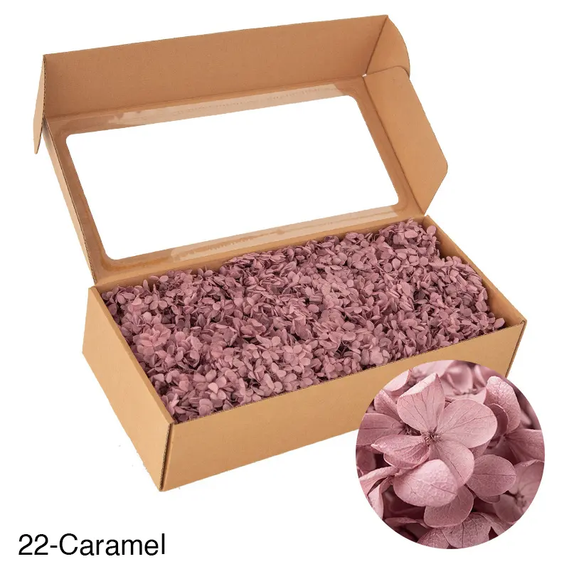 Boxed wood hydrangea eternal flowers 100g