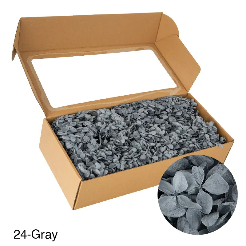 Boxed wood hydrangea eternal flowers 100g