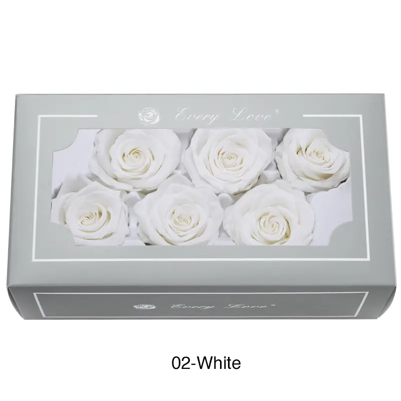 Preserved Flower A Grade Rose Head 5-6cm 6pcs