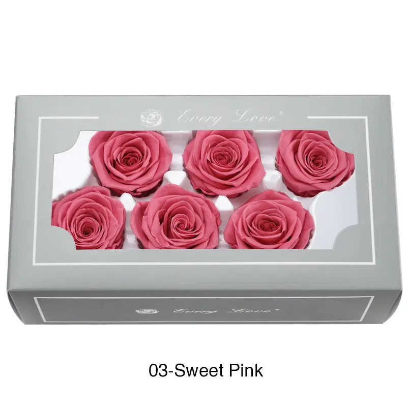 Preserved Flower A Grade Rose Head 5-6cm 6pcs