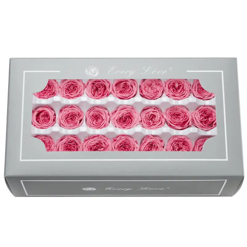 Preserved Flower DIY material A Grade Austin Rose Head 2-3cm 21pcs