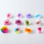 Preserved Flower Grade A Rainbow Color Gradient Rose Head 4-5cm 8 pcs - Image 2