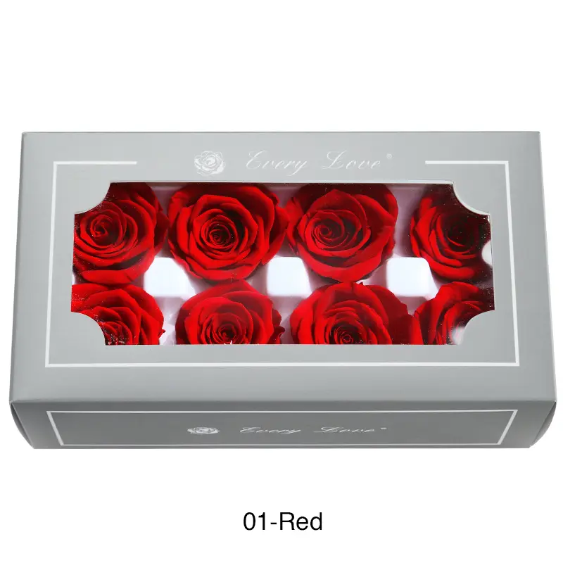 Preserved Flower DIY material A Grade Rose Head 4-5cm 8pcs