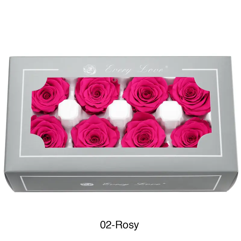 Preserved Flower DIY material A Grade Rose Head 4-5cm 8pcs