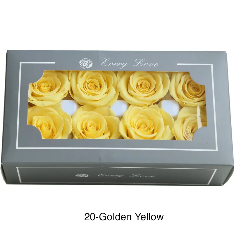 Preserved Flower DIY material A Grade Rose Head 4-5cm 8pcs