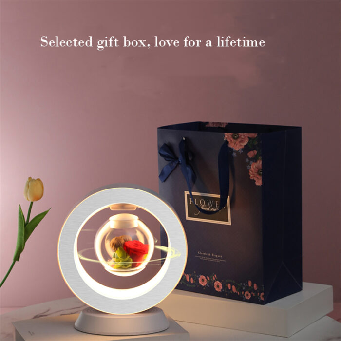 Magnetic Levitation Preserved Flower Bluetooth Audio Creative Valentine's Day Christmas Gift - Image 2