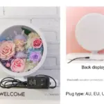 Preserved Flower Bluetooth Speaker Wireless Charging Three-color Table Lamp Birthday Gift Wedding Gift - Image 5