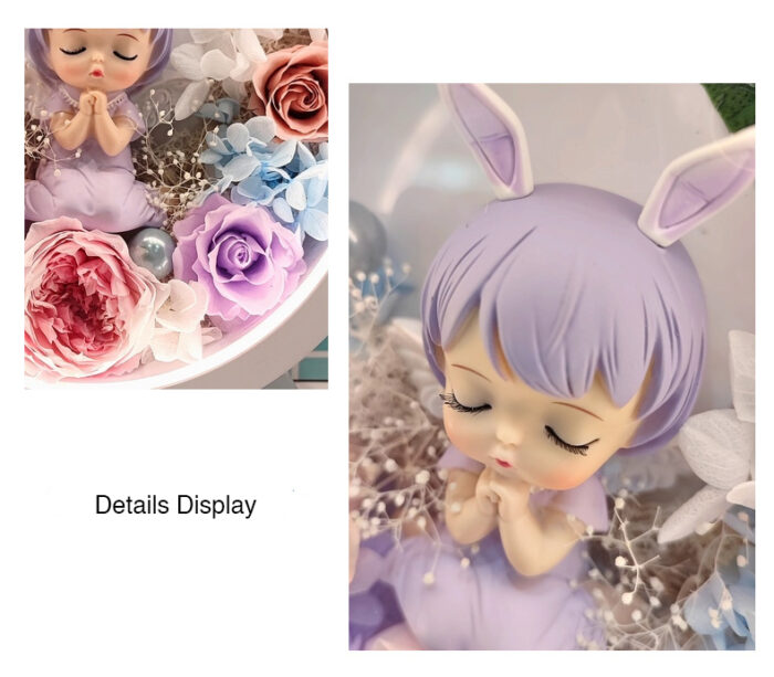 Preserved Flower Bluetooth Speaker Wireless Charging Three-color Table Lamp Birthday Gift Wedding Gift - Image 2