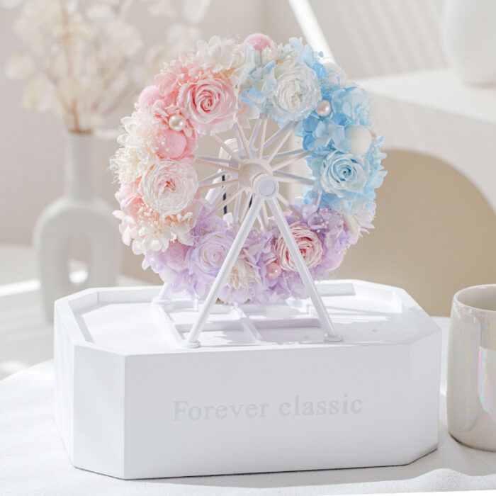 Bluetooth speaker rotating Ferris wheel with eternal rose finished rose box - Image 6