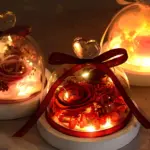 Eternal flower heart glass cover rose Christmas Eve gift Valentine's Day gift - Image 2