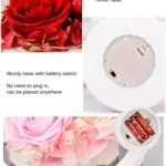 Eternal flower heart glass cover rose Christmas Eve gift Valentine's Day gift - Image 7