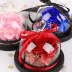 Eternal flower heart glass cover rose Christmas Eve gift Valentine's Day gift - Image 3