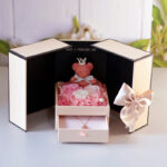 Eternal flower rose moss bear angel double open surprise jewelry box - Image 7