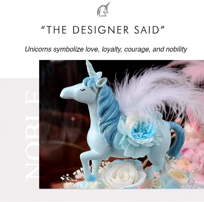 Eternal flower unicorn glass cover Valentine’s Day Christmas gift - Image 7