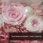 Eternal flowers unicorn acrylic gift box birthday gift with ribbon light string - Image 4