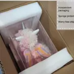 Eternal flowers unicorn acrylic gift box birthday gift with ribbon light string - Image 7