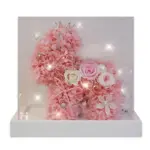 Eternal flowers unicorn acrylic gift box birthday gift with ribbon light string