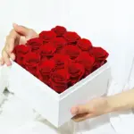 Eternal roses in acrylic square box 16 Valentine's Day gift