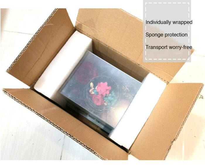 Preserved Flower Swan Acrylic Gift Box Valentine's Day Gift Birthday Gift - Image 17