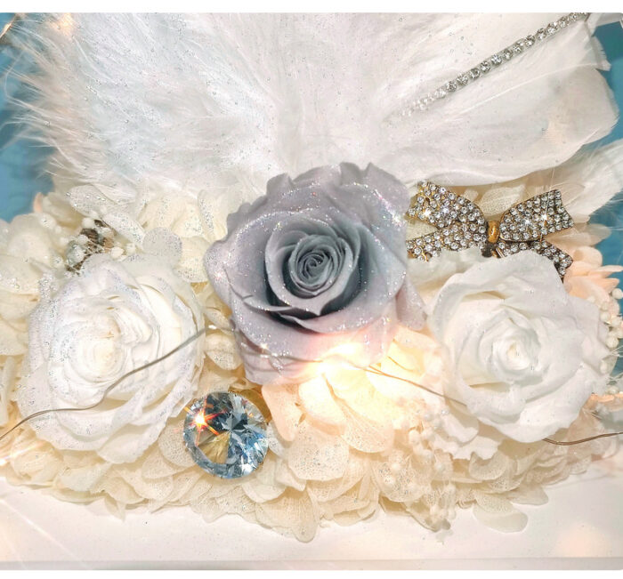 Preserved Flower Swan Acrylic Gift Box Valentine's Day Gift Birthday Gift - Image 9
