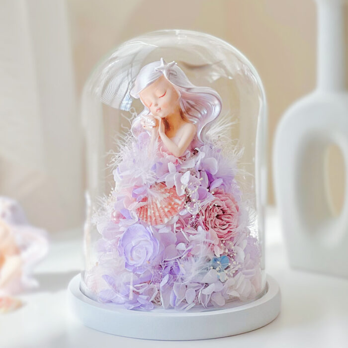 Preserved Rose Sea Princess Glass Dome Gift - Image 8