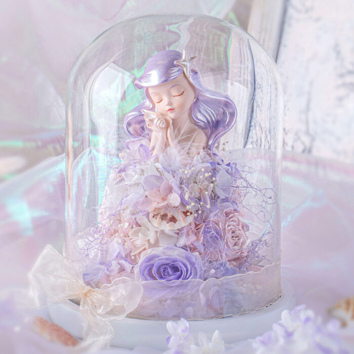 Preserved Rose Sea Princess Glass Dome Gift - Image 5