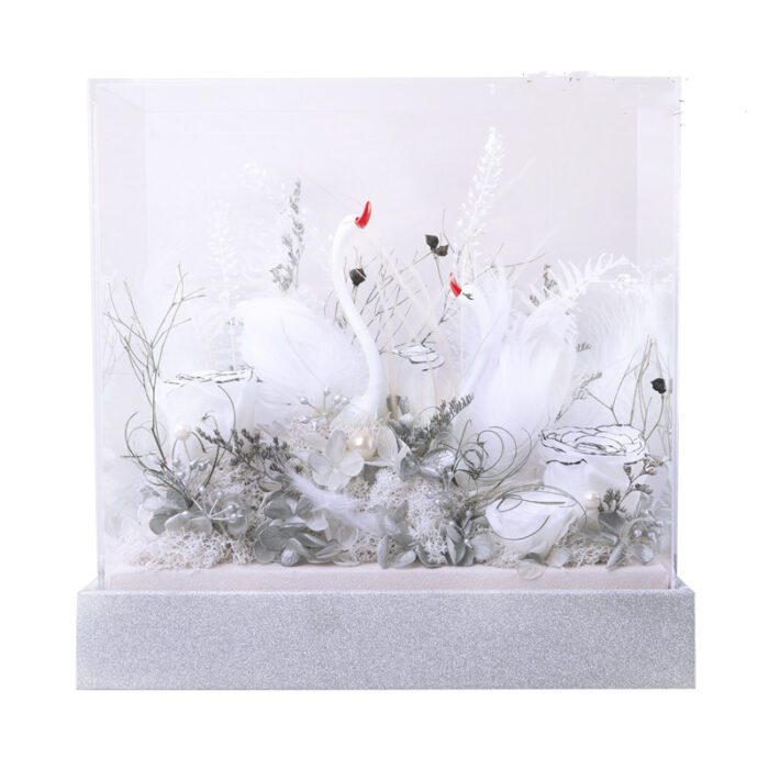 Eternal flower finished product acrylic shell rose swan lake birthday gift teacher’s day gift - Image 11